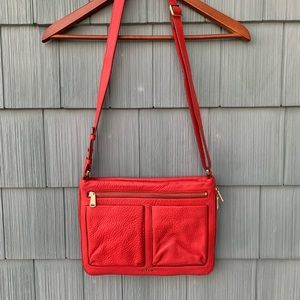 Fossil “small” Piper Crossbody Bag- Coral Red